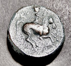Greek Coin  Mythical Zeus W  Horse   Rider  4th-2nd Cent  Bc  17-18mm
