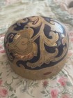 Chinese Porcelain Lidded Vase Floral Bird Design Gold Trim