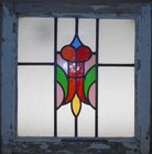 Abstract Beautiful Old English Leaded Stained Glass Window 20 1 4  X  20 1 2 