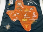 Vintage Texas Lone Star State Map Embroidered Patch Pillow Cover read