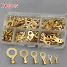150pcs Set Copper Plated Round Terminal Block O-type Wire Crimp Connector Kit