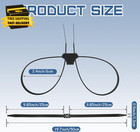 30 Pieces Zip Tie Cuffs Flex Cuffs For Law Enforcement Nylon Double Zip Handcuff