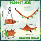 5pcs Hamster Hammock Rat Hanging Bed House Guinea Pig Nest Cage Toy Accessories 
