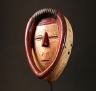 African Baule Mask Handcrafted Wood Unique Wall Hanging Tribal Art Decor-g3197