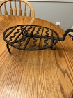 Antique Cast Iron Blacksmith Forged Rotating Fireplace Hearth Trivet 1800 s