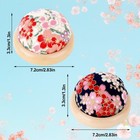 2pcs Sewing Pin Cushions  Japanese Flower Pincushion Round White  Navy Blue 
