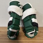 Vintage Green White   Black Stx Ignitor Lacrosse Gloves Coolmax Leather Pad Sr