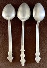      Vintage Silver 900 Balinese   Indonesian Dagger Handle Spoons - Set Of 3         