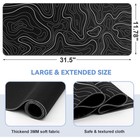 Digsom Gaming Mouse Pad  Black With White Topographic Line  31 5x11 8in   Xl    