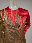 Flaming Gold Lame Fire Vintage 1970   s Satin Circus Costume