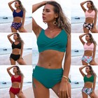 Womens High Waist Padded Push-up Bikini Set Bathing Suit Swimwear Beach Swimsuit