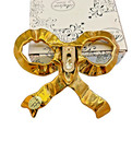Vintage Andrea By Sadek Solid Brass Ribbon Bow Wall Hanging Decor W original Box