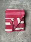 Amy Coe Stripe Fleece Baby Blanket Pink White Line Soft Security Lovey 30  X 38 