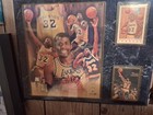 Magic Johnson Autographed Photos Plaque With Cards