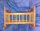 Vintage Primative Baby Doll Crib Rocking Cradle Wood Bed 13 x8 x12   Make Offer 