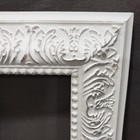 Vtg Picture Frames 2pc Set 8x10 White Ornate Acanthus Distressed Shabby Baroque