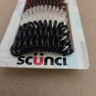 Scunci Spirals Wristie   Dent-free Hold Hair Ties Brown Clear Black 8 Pieces 