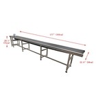 Industrial Black Pvc Belt Conveyor 177in Length 19 6in Width 110v Adjust Speed