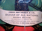 Victorian Trade Card  fred Brundage   Co   Bazaar Of All Nations - Muskegon  Mi 