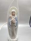 Ceramic Madonna And Child Figurine Night Light Works Vntg