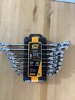 8 Piece 90 Tooth Metric Size Flex-head Ratcheting Combination Wrench Tool Set
