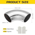 Pack 90 Degree Mandrel Bend Elbow With 48mm 1-7 8   Od X 16 Ga 0 06  T 2