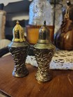 Antique Old English Sterling Silver Heavyweight Salt And Pepper Set