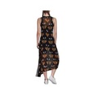Rare Adidas Originals Women   s 3 Stripes Bellista Flower Long Mesh Dress Xs Sheer