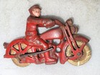 Vintage Arcade Cast Iron Harley Davidson Motorcycle 5  Long Missing Sidecar
