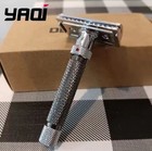 Yaqi Gunmetal   Chrome Adjustable Final Cut Safety Razor  5 Blades Pack