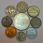 Old Obsolete Us Coin Collection With Silver   Uncirculated 9 Coin Set   lot 10 