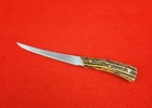George Young Stellite 6k Fillet Knife - Stag Scales - Heavy Duty Custom Knife
