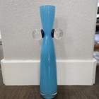 Glass Blue Vase With Balls Vintage Art Deco Czech Tall Collectible