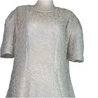 Milano Vintage 80s 90s Cream Silk Beaded Dress Size L