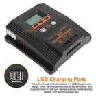 4000w 100a Mppt Solar Charge Controller 12v 24v 36v 48v Battery Pv Regulator Usb