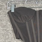Bardot Black Mesh Corset Top Strapless Boned Sweetheart Zip Back Womens Xs Us 2