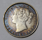 1873 Newfoundland Twenty Cents 20c F vf Condition Nice Color 45 8k Mint -5514-