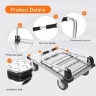 2000 Lbs Heavy-duty Steel Platform Truck - Hand Push Flat Cart Easy Transport