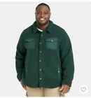 Goodfellow   Co Men s Big   Tall Sherpa Shirt Green Classic Jacket  Size 4xl