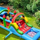 Commercial Pvc Inflatable Bounce House Obstacle Course Castle For Kids Adults