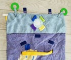 Infantino Shopping Cart Cover And Play Mat - Blue green yellow 4 Toys 1 Mirror