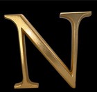 Restoration Hardware Gilt Gold 3d Large Letter N Wall Decor Vintage Gyuh