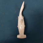 Vtg 5 5  White Marbled Sculpture Onyx Hammerhead Shark Figurine Grey Veined
