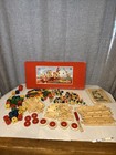 Vintage Baufix Nr 2 Wooden West German Toy Construction 202 Pieces Orig  Box Nr2