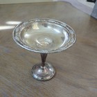 Vintage Gorham Sterling Silver Rose Scroll  1281 Pedestal Composite Candy Dish