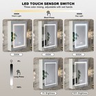 Led Medicine Cabinet With Light Wall Mounted Mirror Cabinet Anti-fog 3-color New