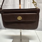 Coach Vintage Luxury Leather Turn Lock Wristlet Pouch Top Zip Wallet Clutch
