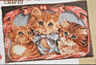 Latch Hook Kit -  kt256 Bernat  kittens  Rug - Really Cute - Nip - Meow 