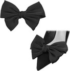 Satin Bow Shoe Clips Dots Solid Color Shoe Clips Removable Shoe Clips Elegant   