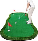 Golf Putting Green 5x10 Ft Indoor Outdoor Practice Mat W  Cups Flags Slope Pads